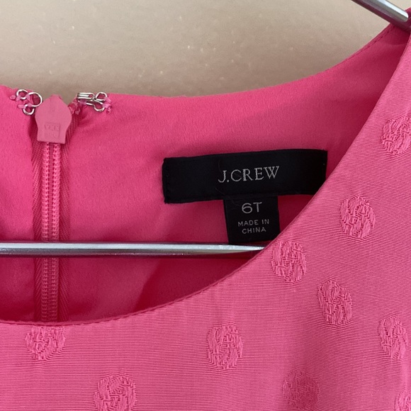 Lk NEW JCREW spring shift Mother's Day spring dress pink w/dots size 6 tall - Picture 8 of 8